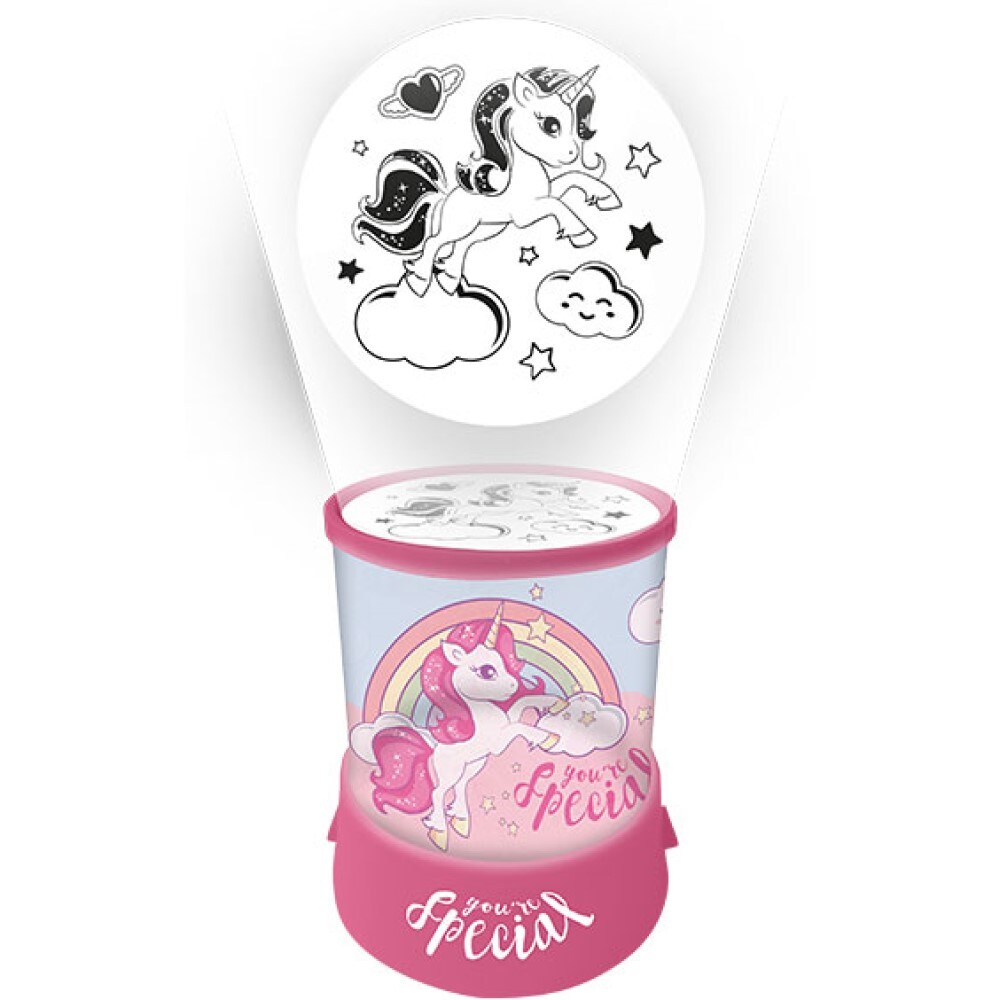 Einhorn Nachtleuchte Projektor projiziert einen Einhorn auf eine Wolke - Bild 1