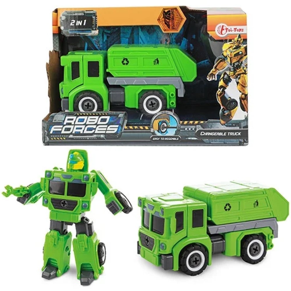 M&uuml;llauto Verwandlungs Roboter M&uuml;llwagen LKW - Bild 1