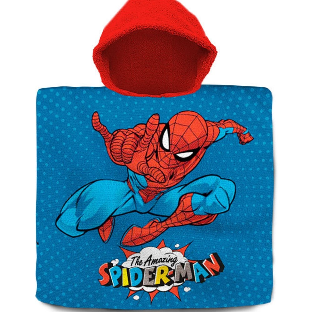 Poncho Baumwolle Spiderman Kinder-Handtuch - Bild 1