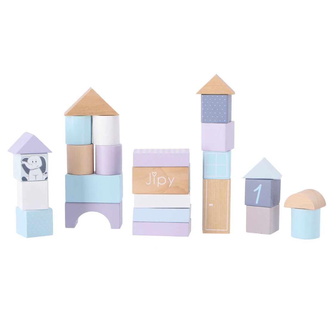 Blockbox 26 Baukl&ouml;tzen verschiedene Formen Farben - Bild 1