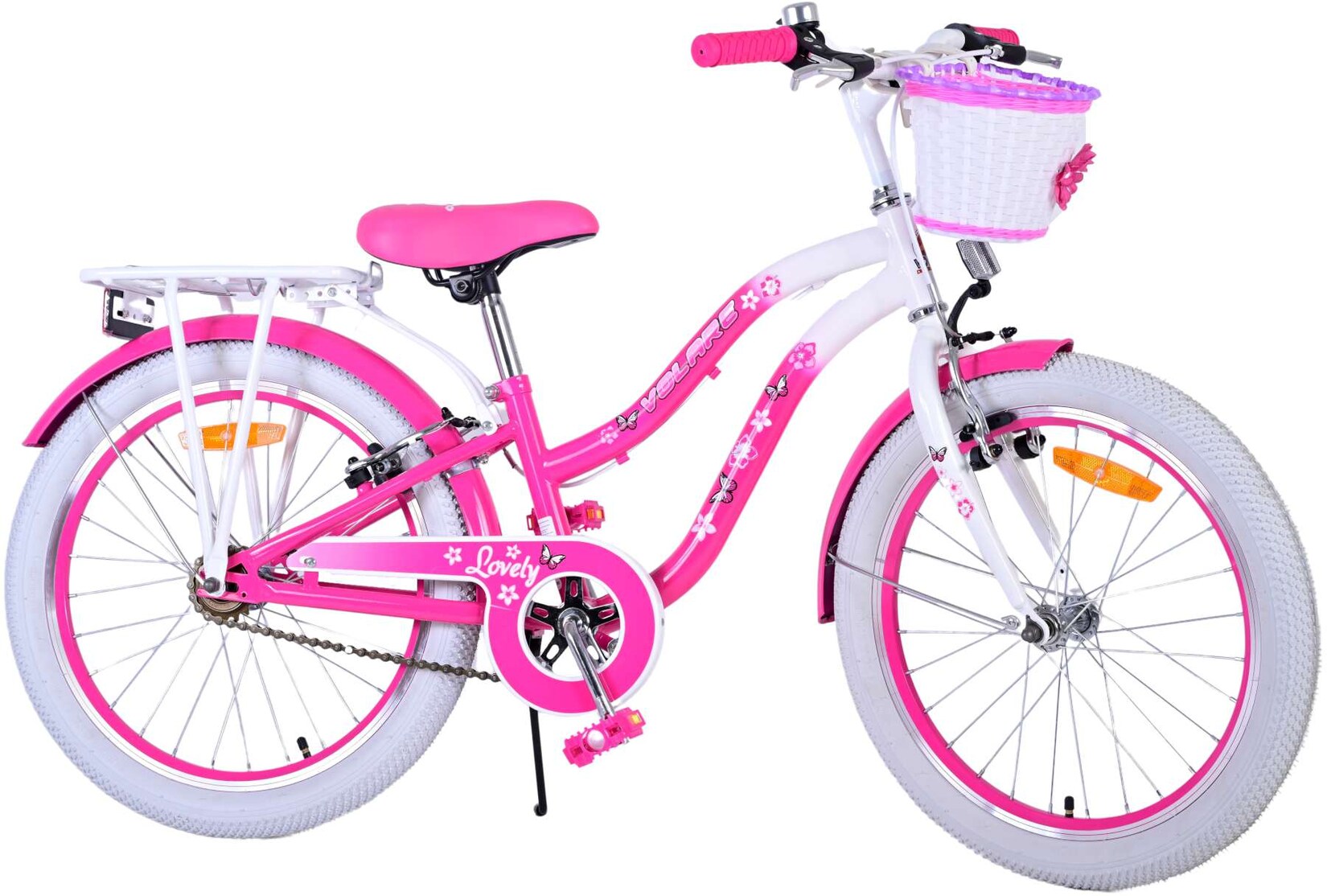 Volare Kinderfahrrad Lovely Fahrrad für Mädchen 20 Zoll Kinderrad in Rosa