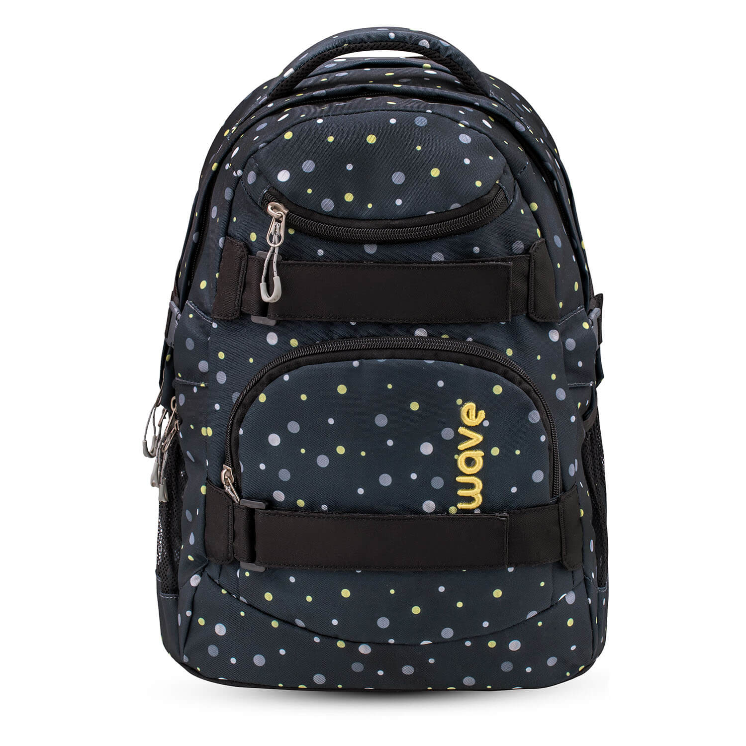 Rucksack Infinity Tasche Schulrucksack Black Yellow Dots Kinder Ranzen - Bild 1