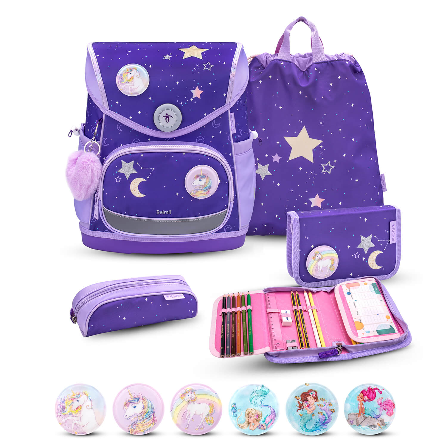 Rucksack Compact Plus Premium Schulranzen Set 5-t. Dahlia Federtasche - Bild 1
