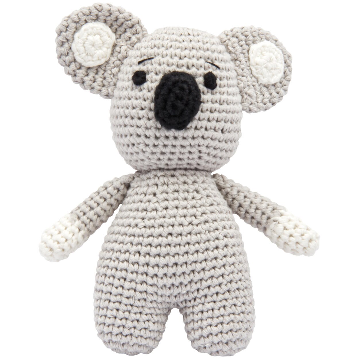 Handgestrickter Koala zur Geburt oder Babyparty aus Baumwolle - Bild 1