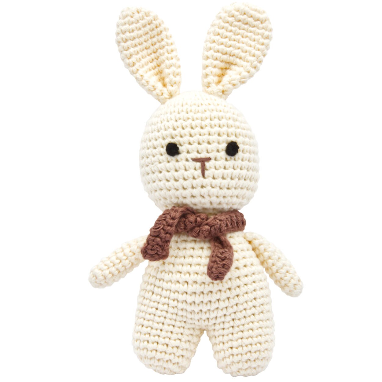 Handgestrickter Hase geh&auml;kelt aus Baumwolle Spielzeug 18 cm - Bild 1