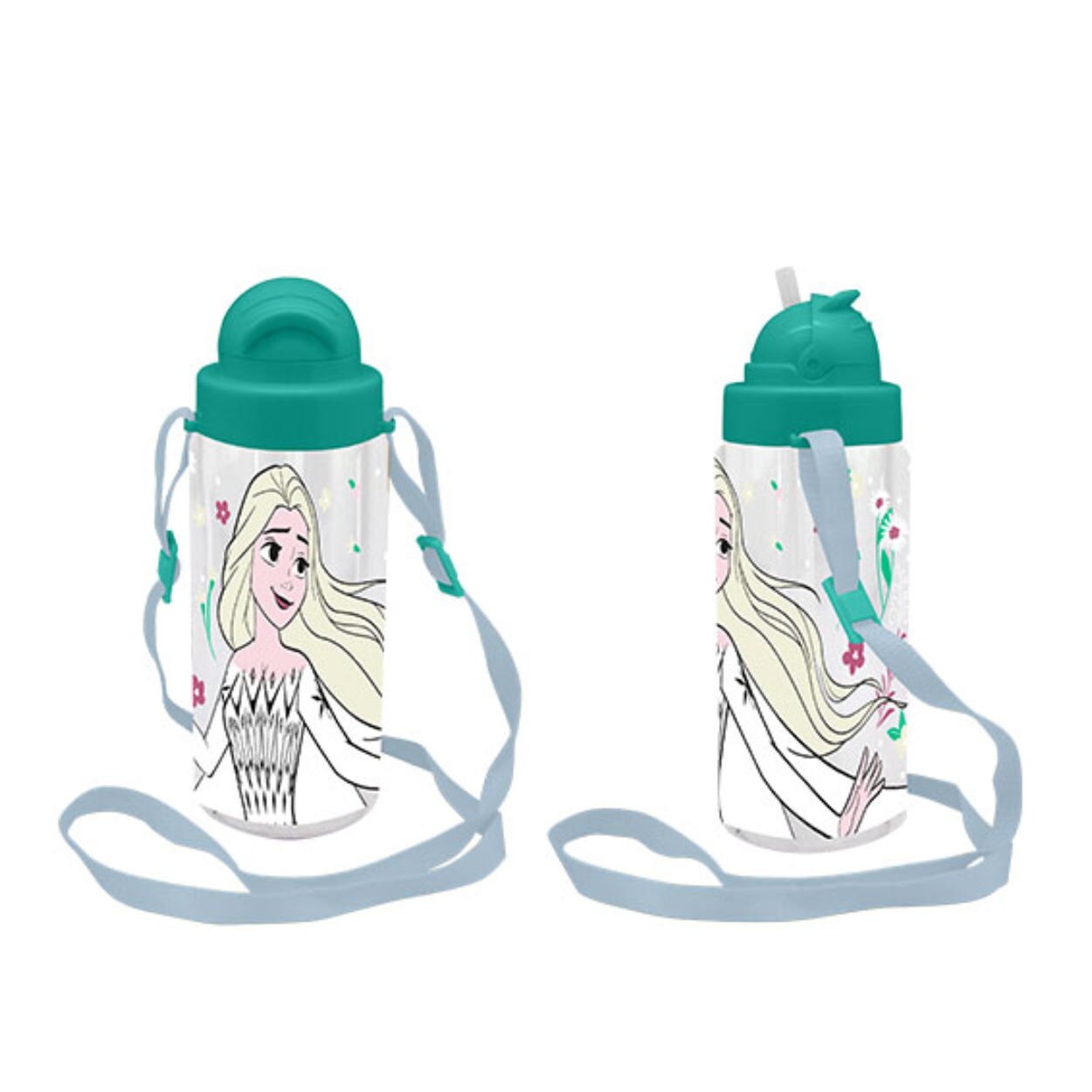 Frozen Trinkflasche mit Tragegurt Elsa 500ml Disney - Bild 1