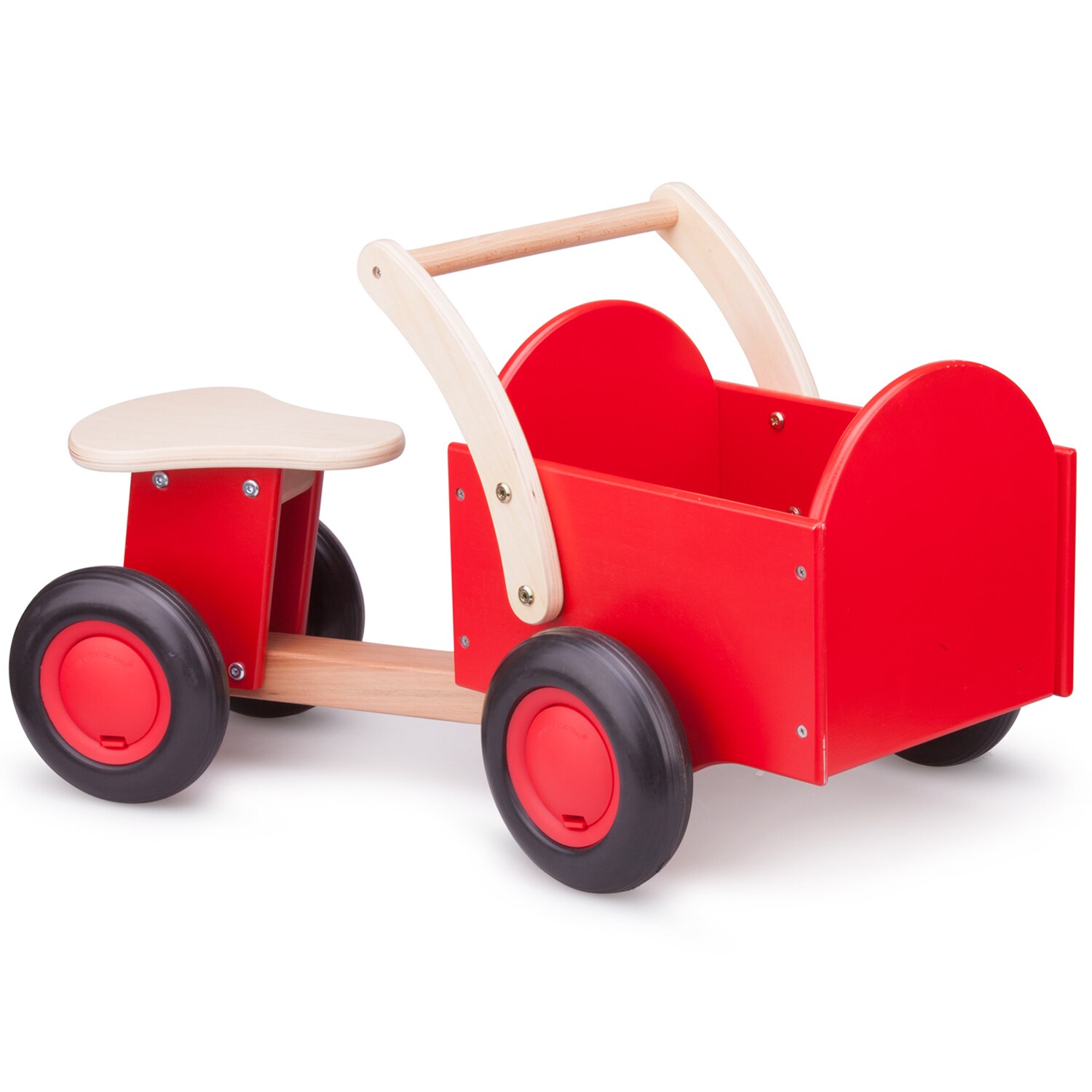 Rutscher aus Holz für Kinder mit rotem Kasten Holzspielzeug
