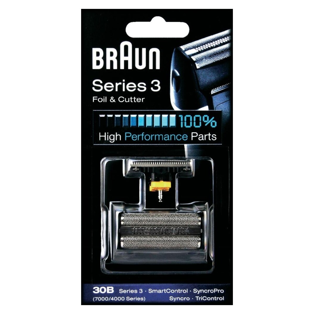 Braun Kombipack 30B Schwarz NEW Scherfolie + Schermesser