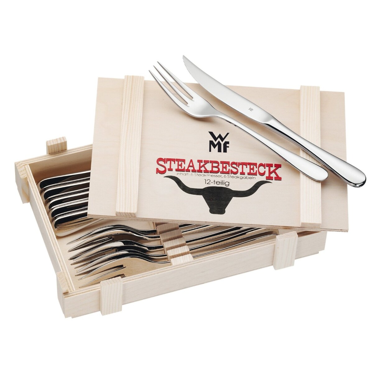 WMF Steakbesteck 12-Tlg In Holzkiste | 04000530626325
