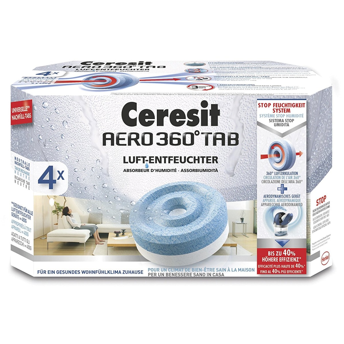 Ceresit AERO 360 PowerTABs 2in1 4er Tabs - Bild 1