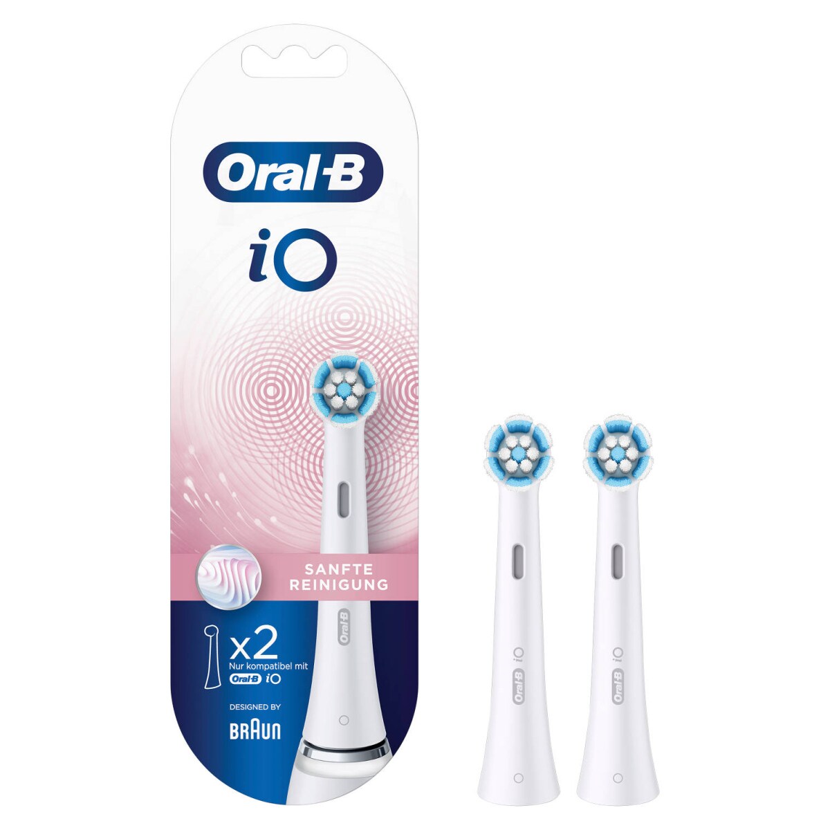 Oral-B iO Sanfte Reinigung Aufsteckbürsten für ein sensationelles Mundgefühl, 2 Stück | 04210201319870
