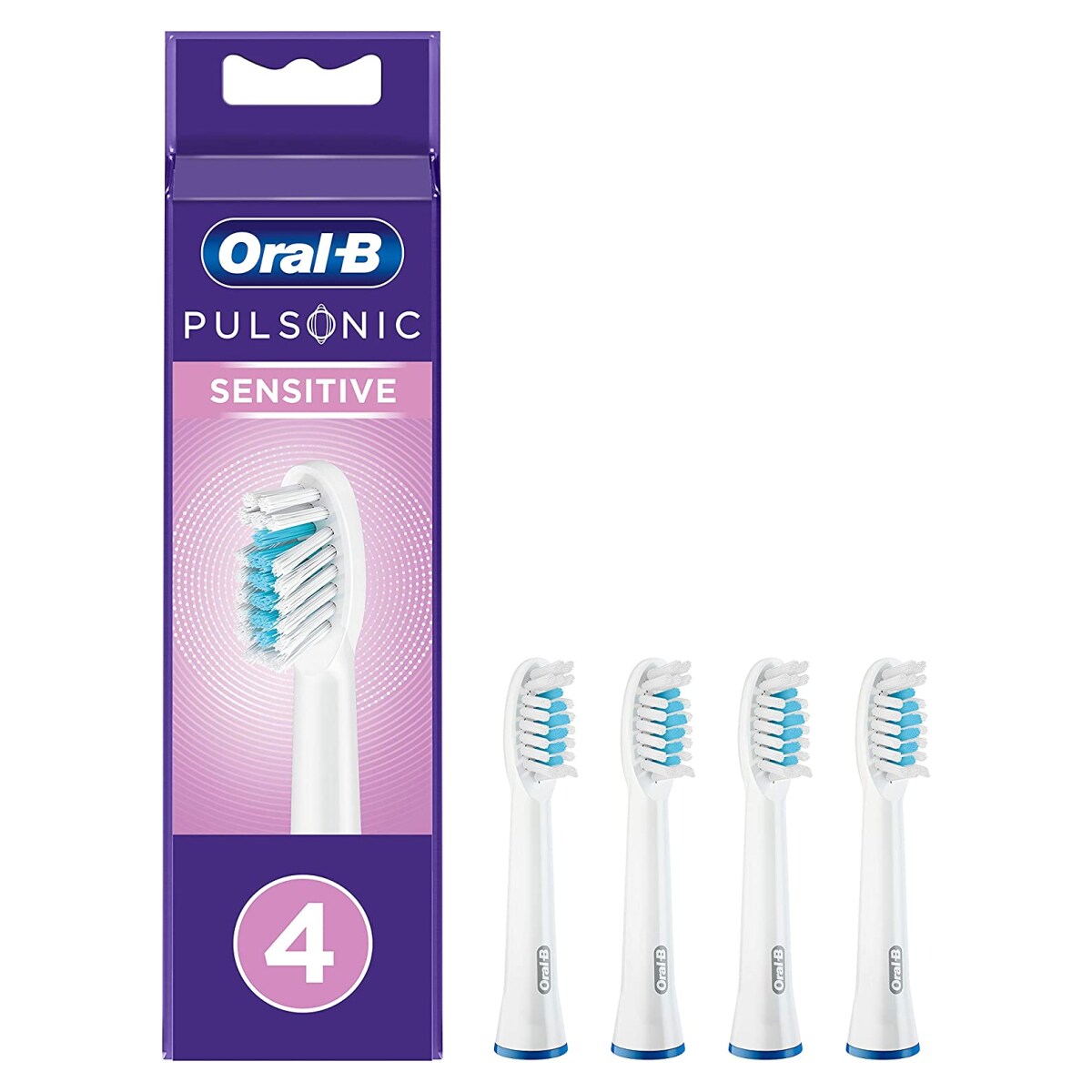 Oral-B Pulsonic Sensitive Aufsteckb&uuml;rsten f&uuml;r Schallzahnb&uuml;rsten, 4 St&uuml;ck - Bild 1