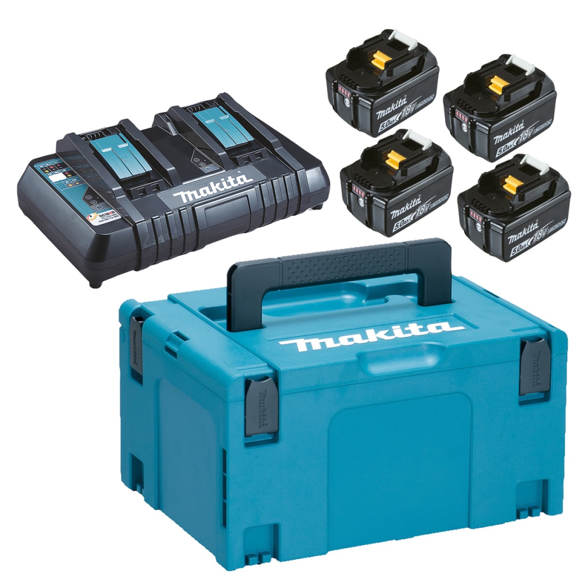Makita PowerSourceKit 18V 4x5,0Ah DC18RD 197626-8 - Bild 1