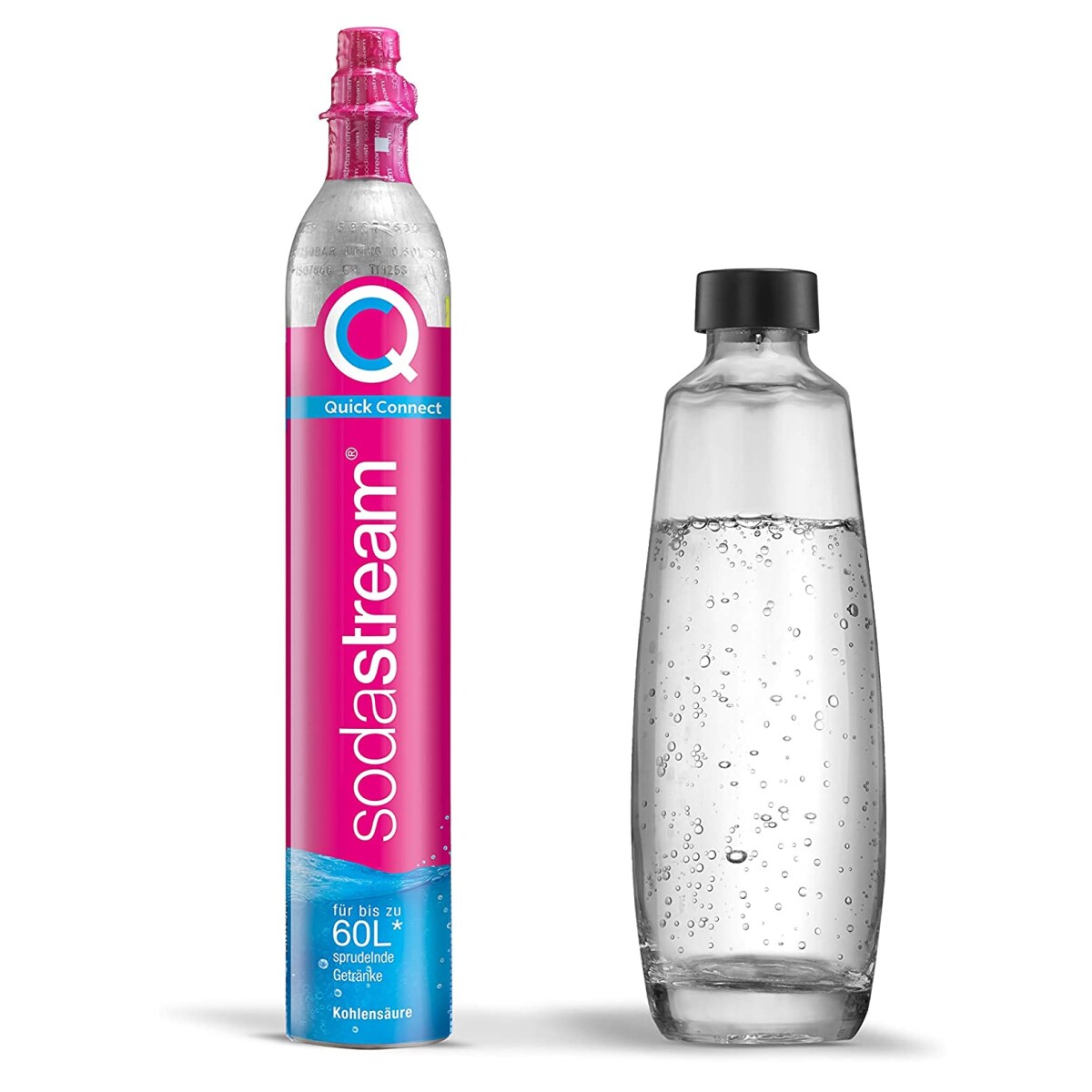 SodaStream QC Reservezylinder 60 l + 1 Glaskaraffe - Bild 1