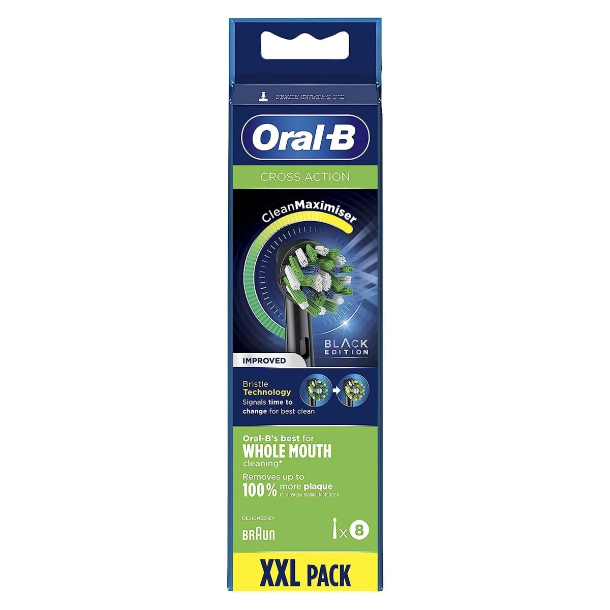 Oral-B Cross Action CleanMaximiser Ersatzbürsten schwarz 8 Stk | 04210201325529
