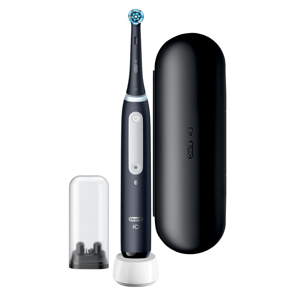 Oral-B iO Series 4, elektrische Zahnb&uuml;rste mit Magnet-Technologie, 4 Putzmodi, Reiseetui, Matt Black - Bild 1