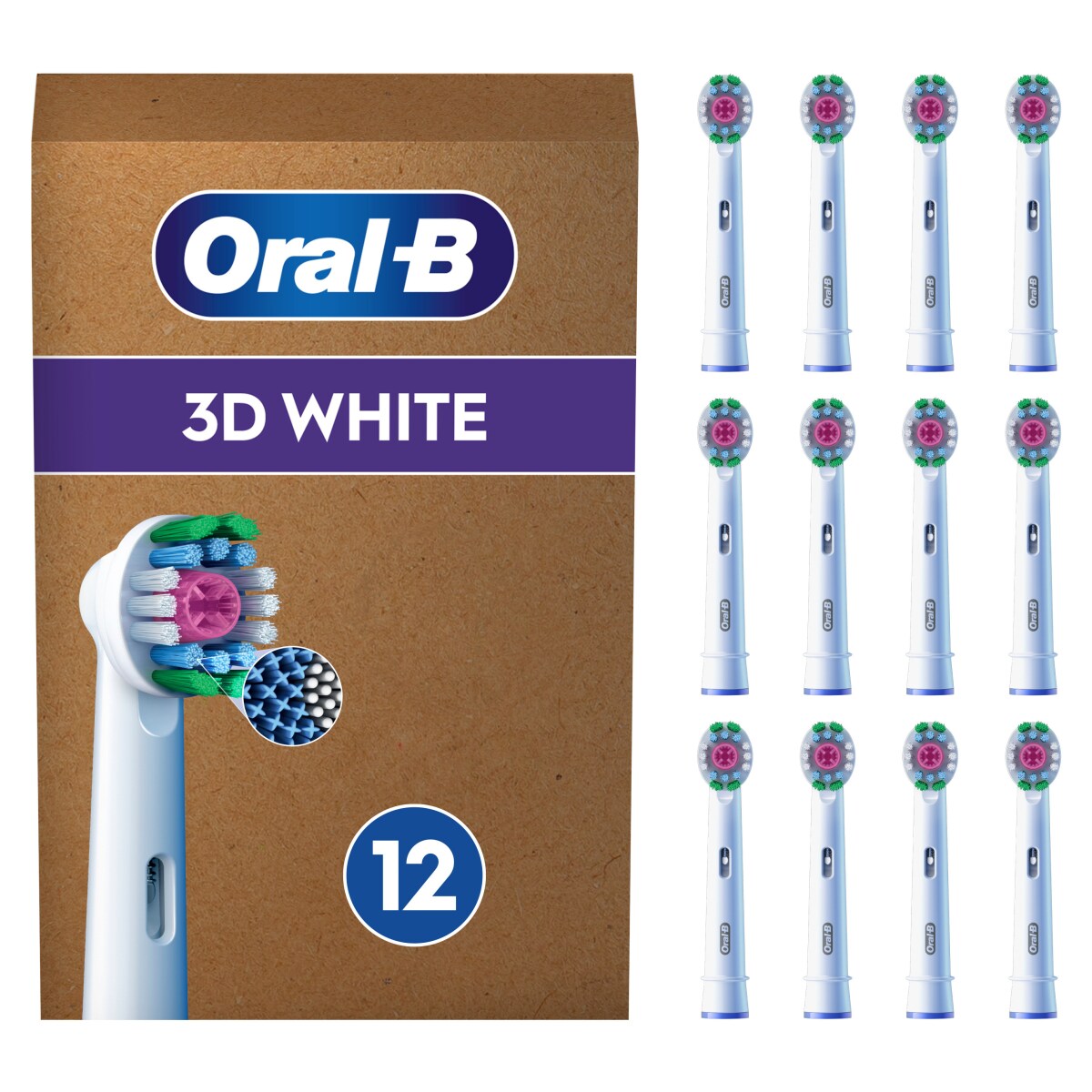 Oral-B Aufsteckb&uuml;rsten EB18-12 Pro 3D White 12er FFU - Bild 1
