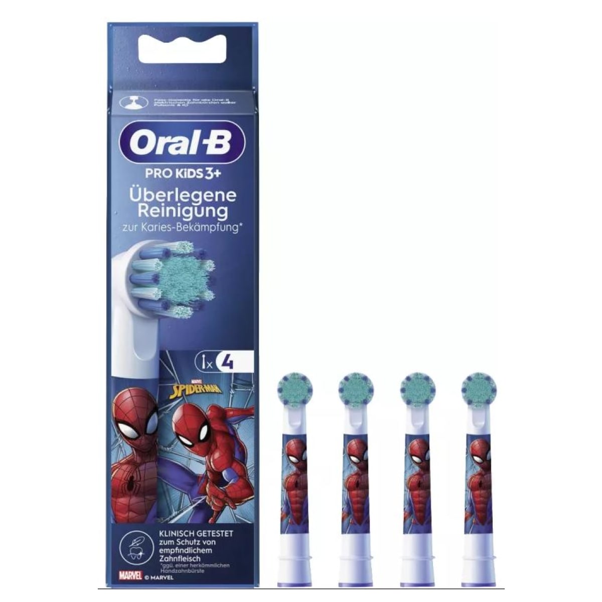 Oral-B EB10S-4 Spiderman Ersatzb&uuml;rsten f&uuml;r Elektrische Kinderzahnb&uuml;rste - Bild 1