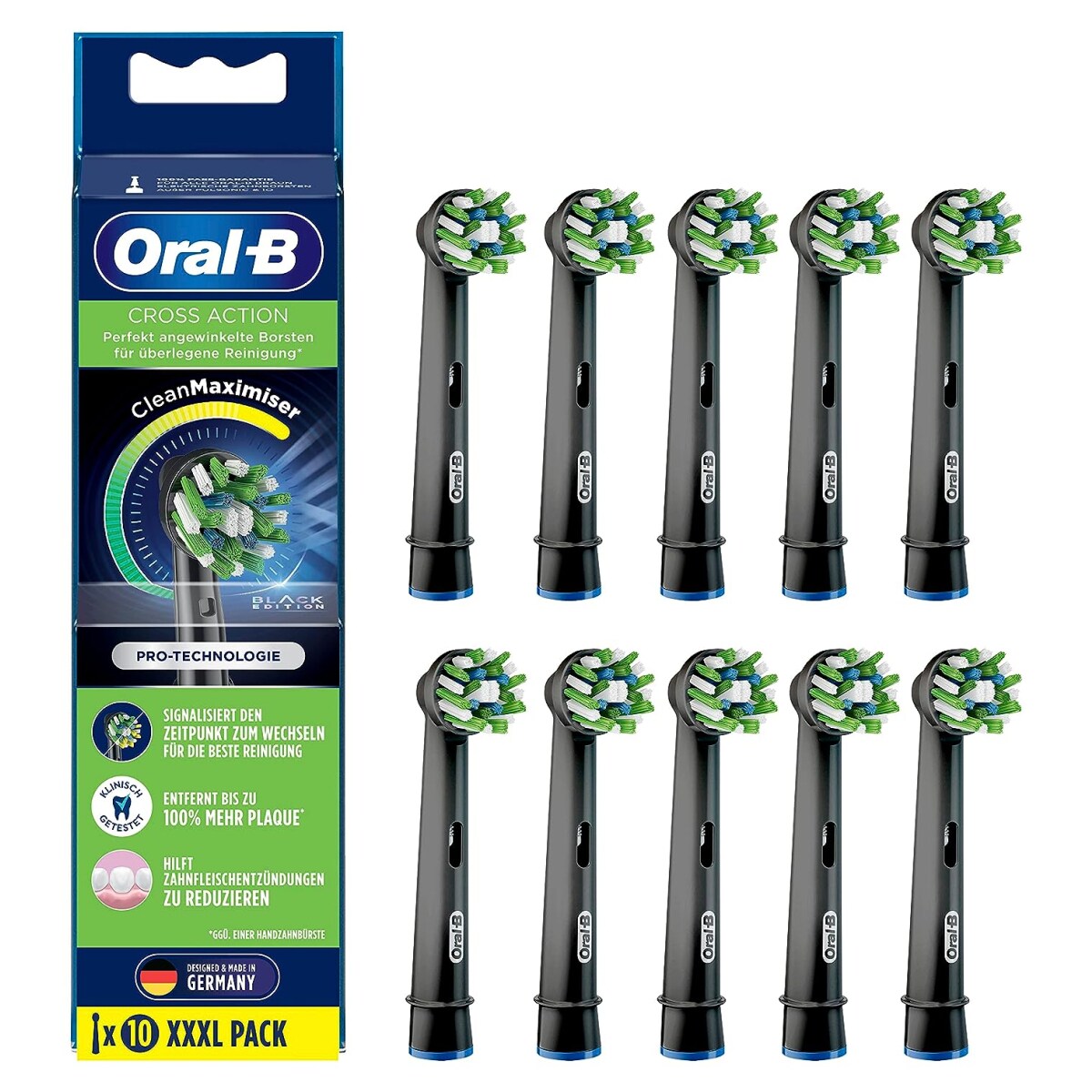 Oral-B EB50BRX-10 Pro CrossAction Ersatzb&uuml;rsten black 10er Pack - Bild 1