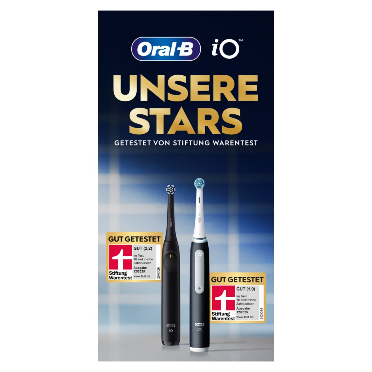 Oral-B iO Series 3 Elektrische Zahnb&uuml;rste/Electric Toothbrush, 3 Putzmodi f&uuml;r Zahnpflege, Magnet-Technologie, TESTSIEGER Stiftung Warentest (12/2024), Ice Blue - Bild 1