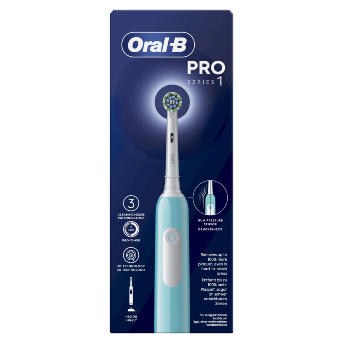 Oral-B Pro 1 Cross Action Caribbean Blue Elektrische Zahnb&uuml;rste - Bild 1