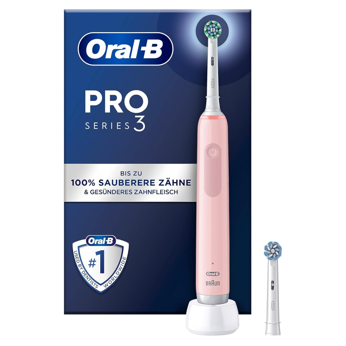 Oral-B Pro 3 3000 Cross Action elektrische Zahnb&uuml;rste in Pink - Bild 1