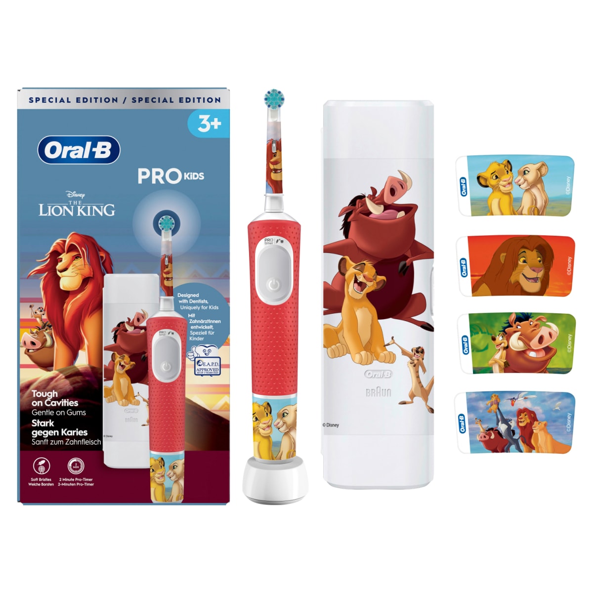 Oral-B Vitality Pro 103 Kids K&ouml;nig der L&ouml;wen Elektrische Kinderzahnb&uuml;rste + Etui - Bild 1