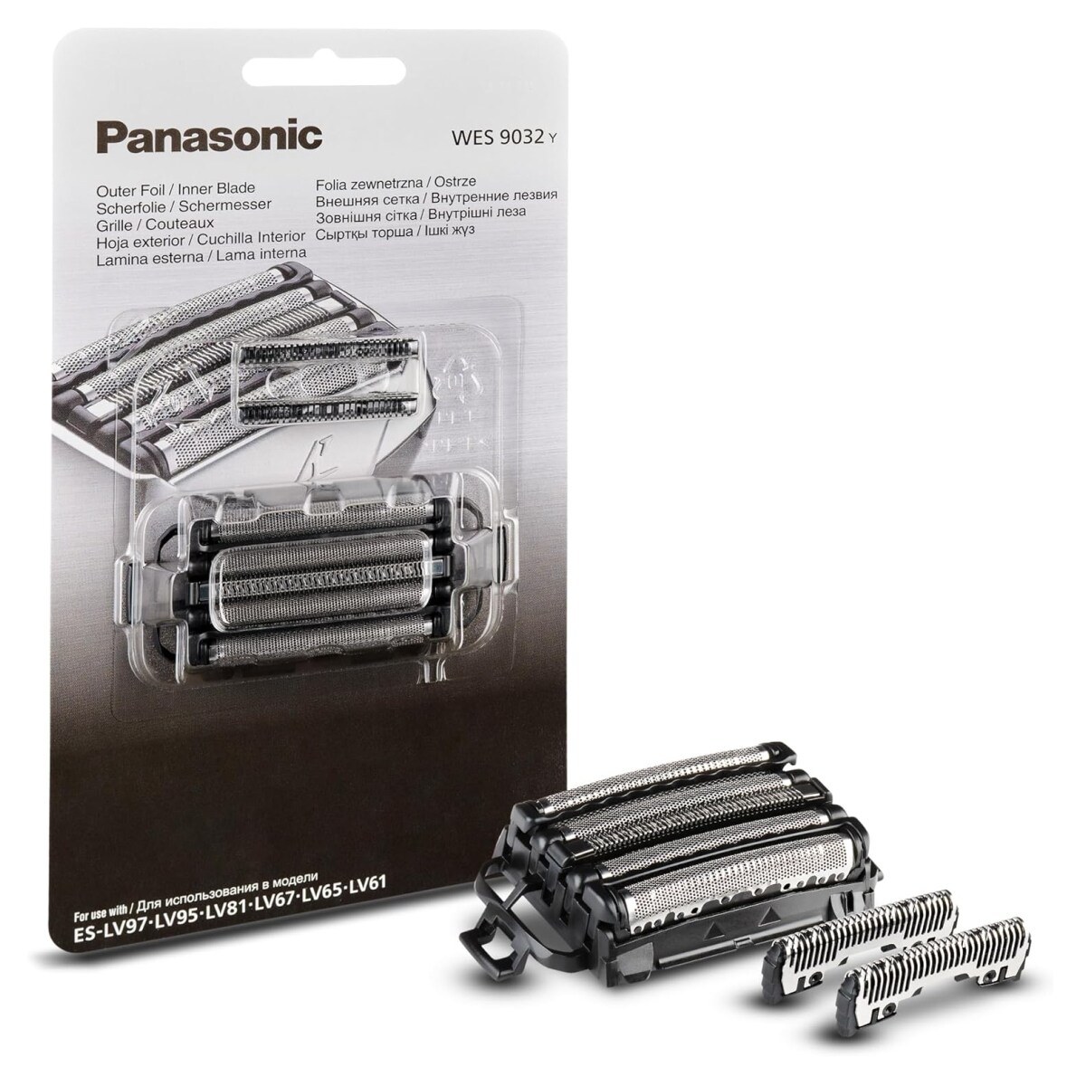 Panasonic WES9032Y1361 Ersatzklingen und Scherfolie f&uuml;r ES-LV97, ES-LV95, ES-LV81, ES-LV69, ES-LV67, ES-LV65 & ES-LV61 Elektrorasierer, Kombipack, 5-Klingen-System, japanischer Edelstahl, wasserdicht - Bild 1
