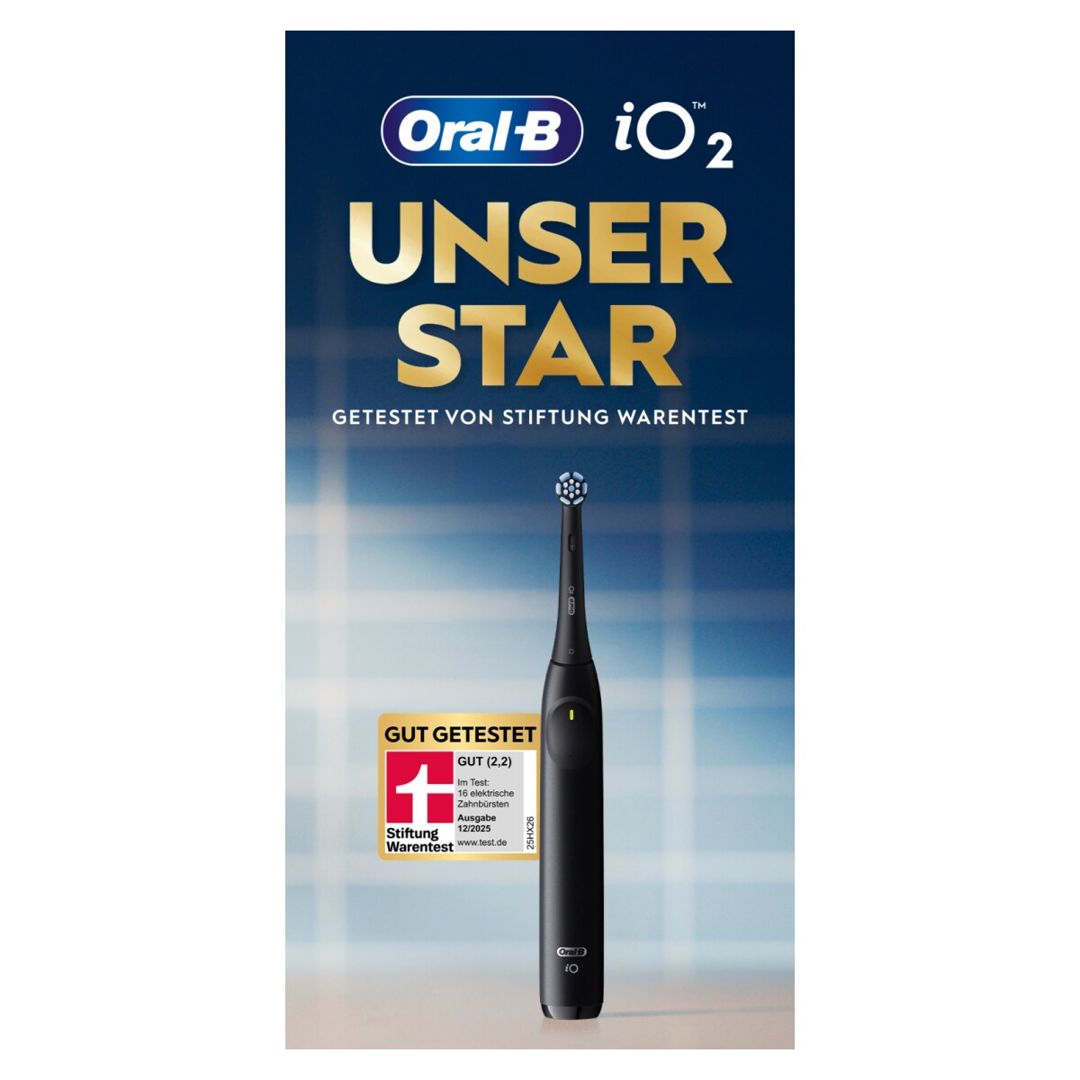Oral-B iO Series 2 Elektrische Zahnb&uuml;rste, DUO Pack, Night Black / Calm Pink - Bild 1