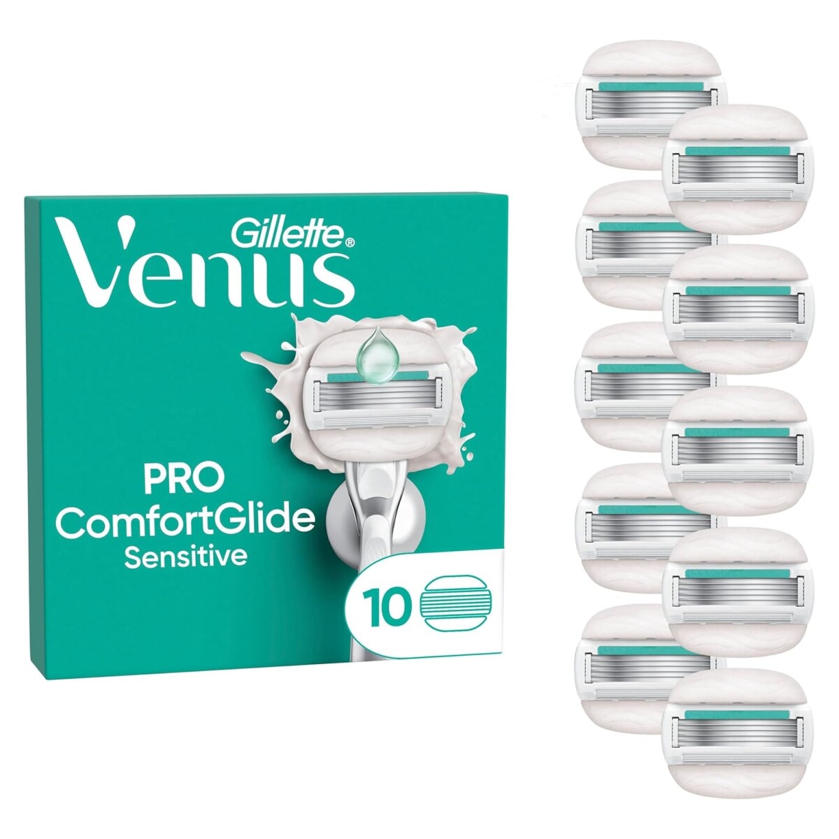 Gillette Venus Pro ComfortGlide Sensitive 10er
