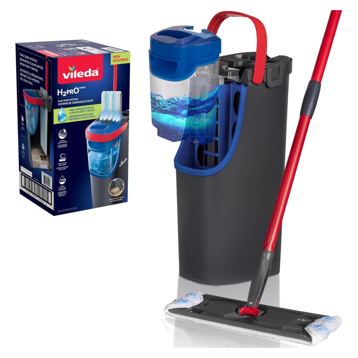 Vileda H2Pro Flat Mop Complete Set - Bild 1