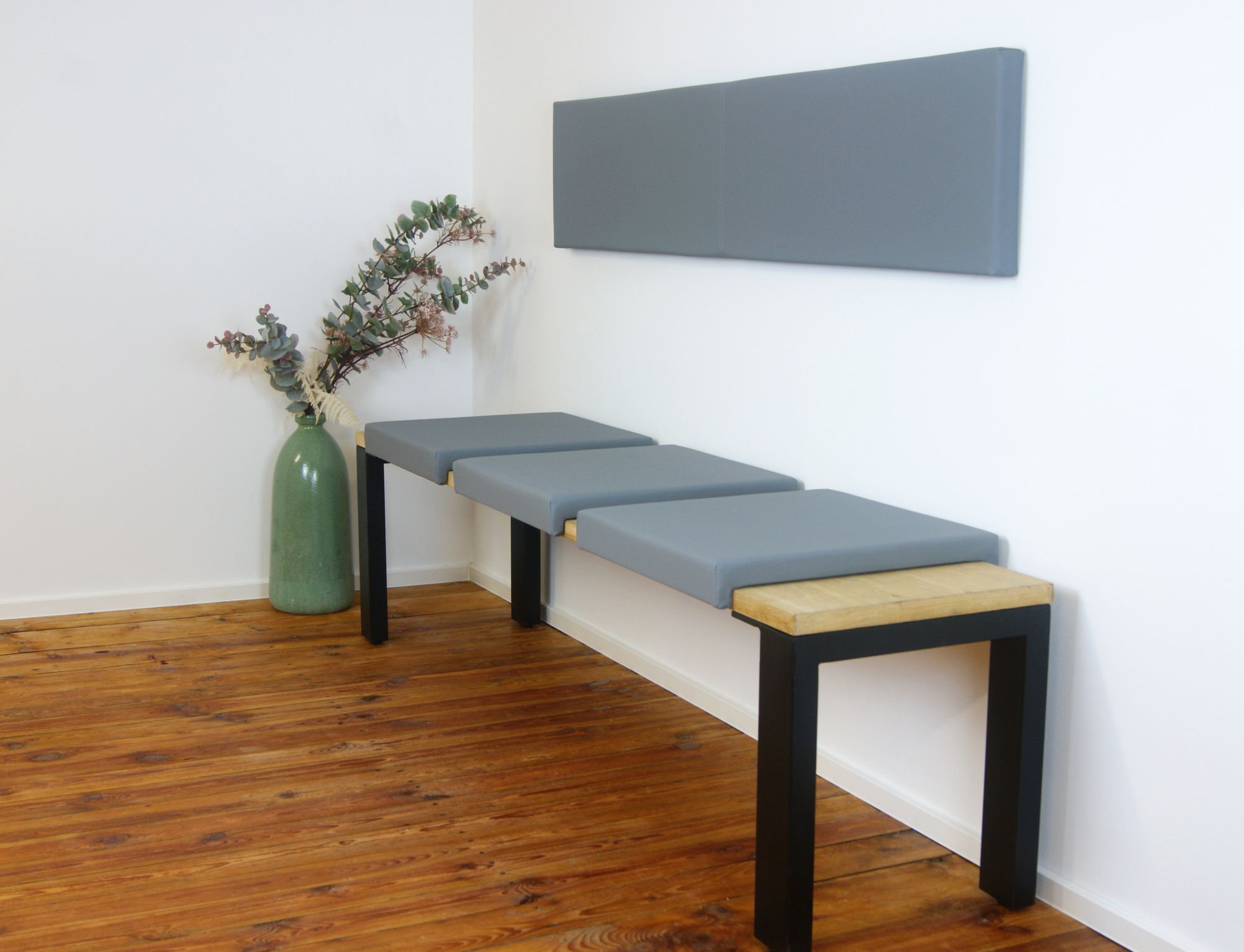 Lycce Klemmkissen Sitzkissen mit 2 Leisten 37cm Klemmtiefe, Kunstleder - Bild 1