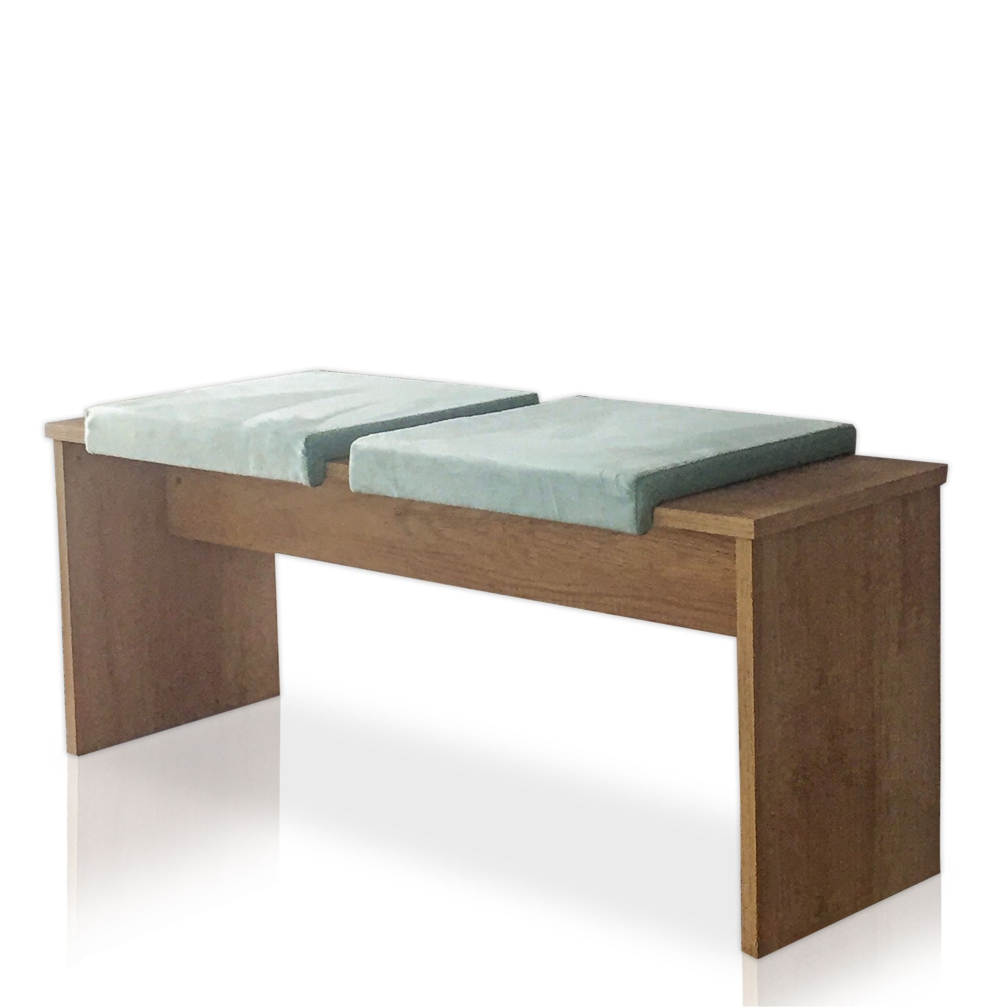 Lycce Klemmkissen / Sitzkissen mit 1 Leiste, Velourstoff rosa und blau - Bild 1