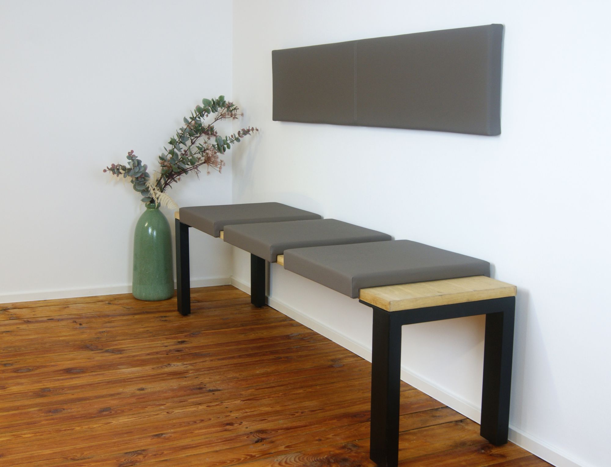 Lycce Klemmkissen Sitzkissen mit 2 Leisten 37cm Klemmtiefe, Kunstleder - Bild 1