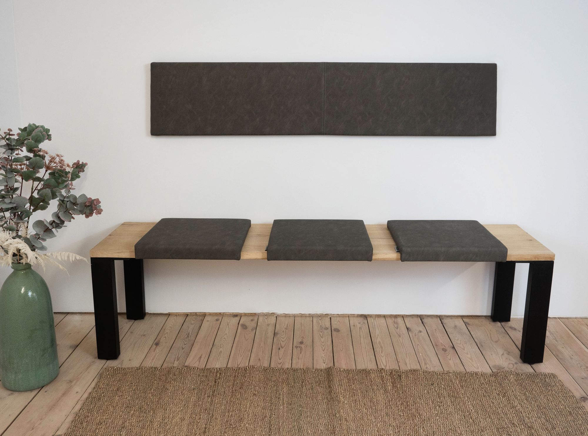 Lycce XXL Wandkissen Wandpolster inkl. Montage-Set, Kunstlederbezug - Bild 1