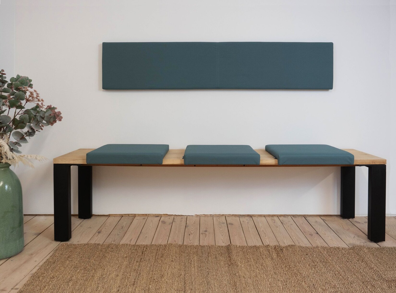 Lycce XXL Wandkissen Wandpolster, Polsterstoff, 150cm  taupe oder blau | 04260474664542