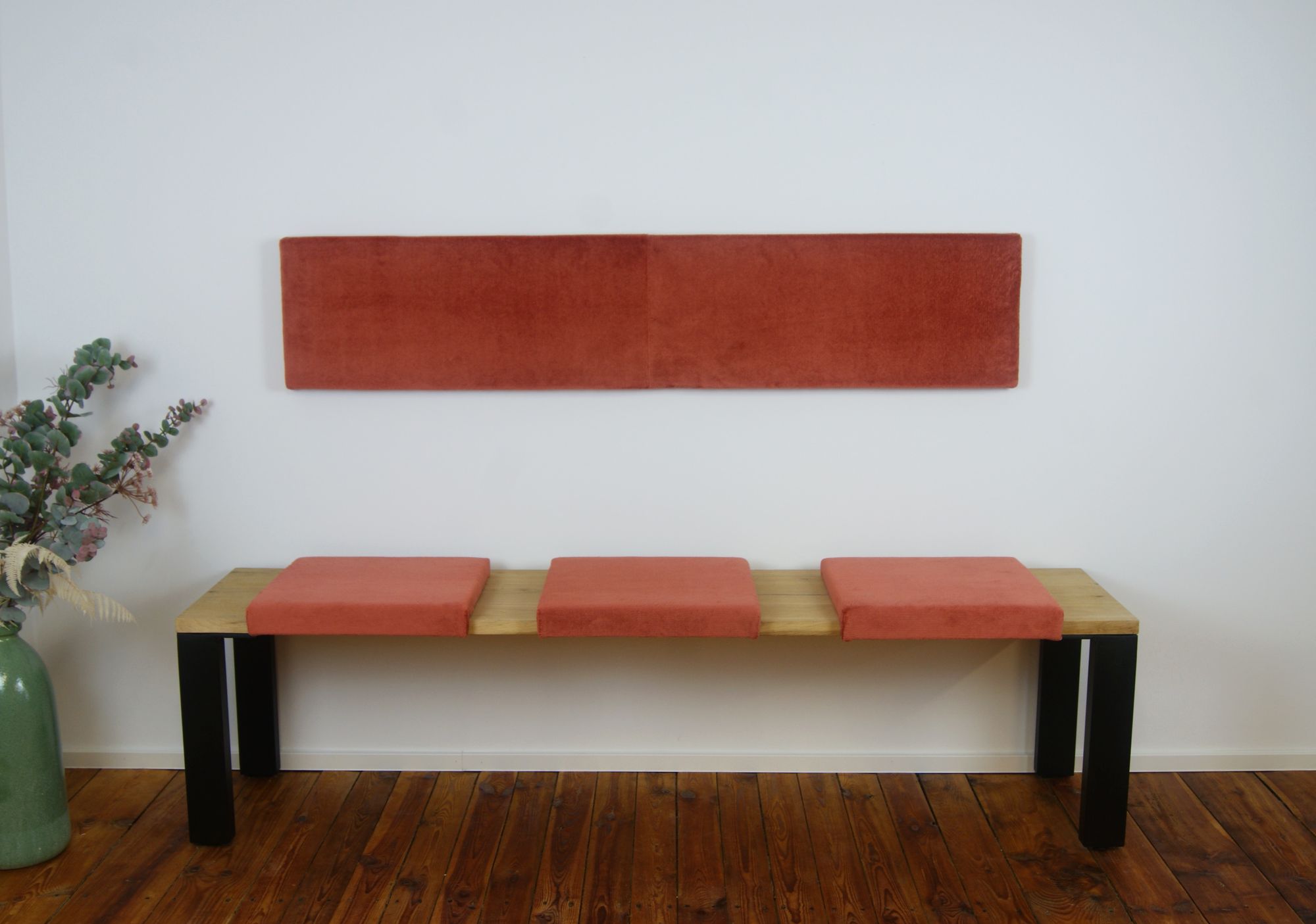 Lycce XXL Wandkissen Wandpolster mit Montage-Set, Samt SORRISO, 1,5m - Bild 1