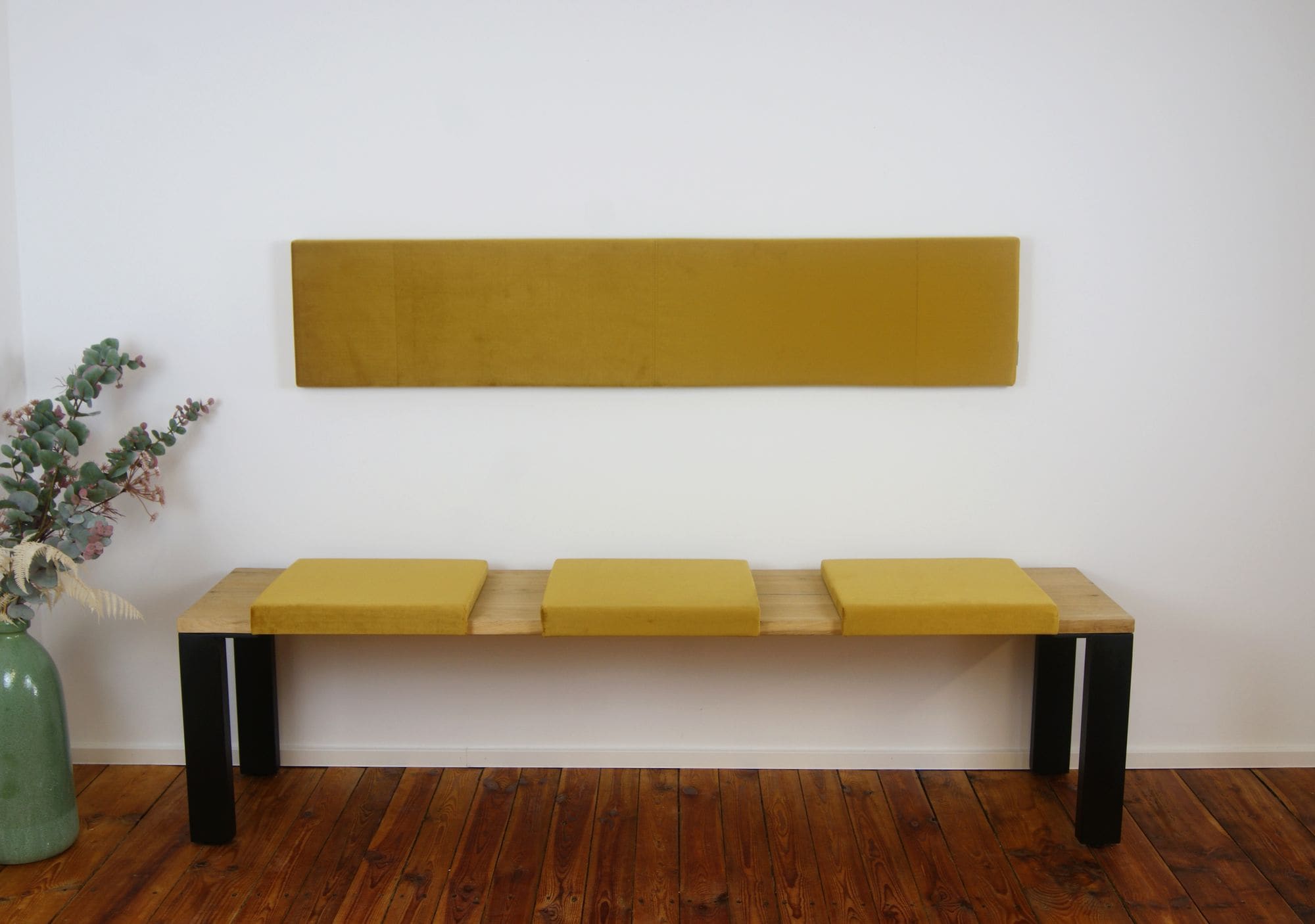 Lycce XXL Wandkissen Wandpolster mit Montage-Set, Samt FRESH, 1,5m - Bild 1