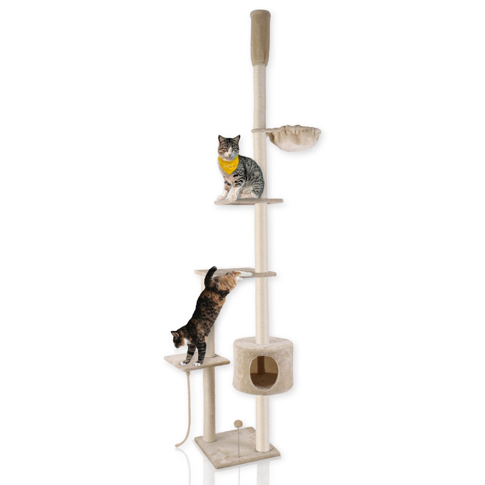 Lycce Katzenbaum TOWER Kratzbaum deckenhoch Sisal Plüsch  230-260 cm | 04260474662517
