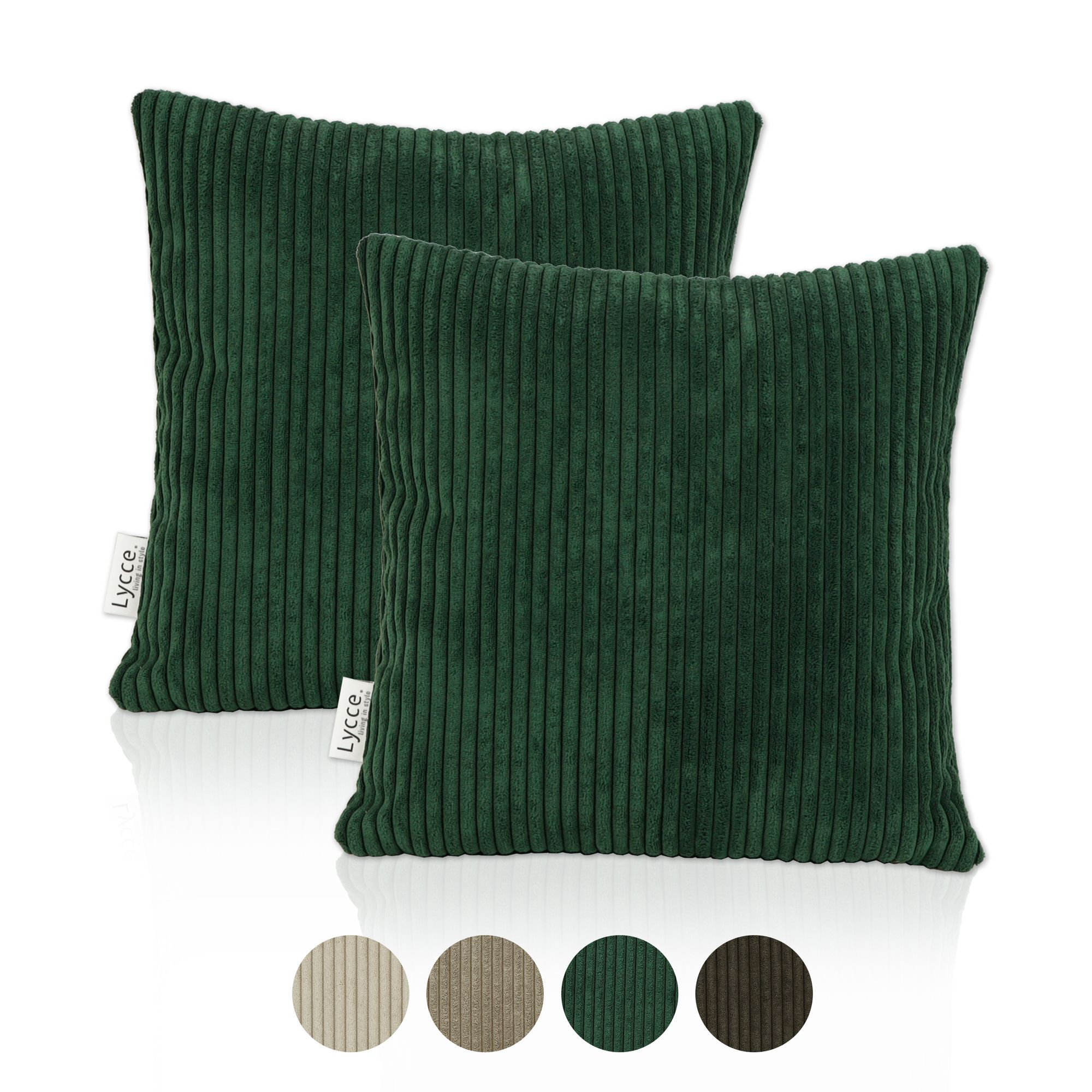 Lycce 2er Set Kissenbezug aus trendigem Cordstoff (40 x 40 cm) - Bild 1