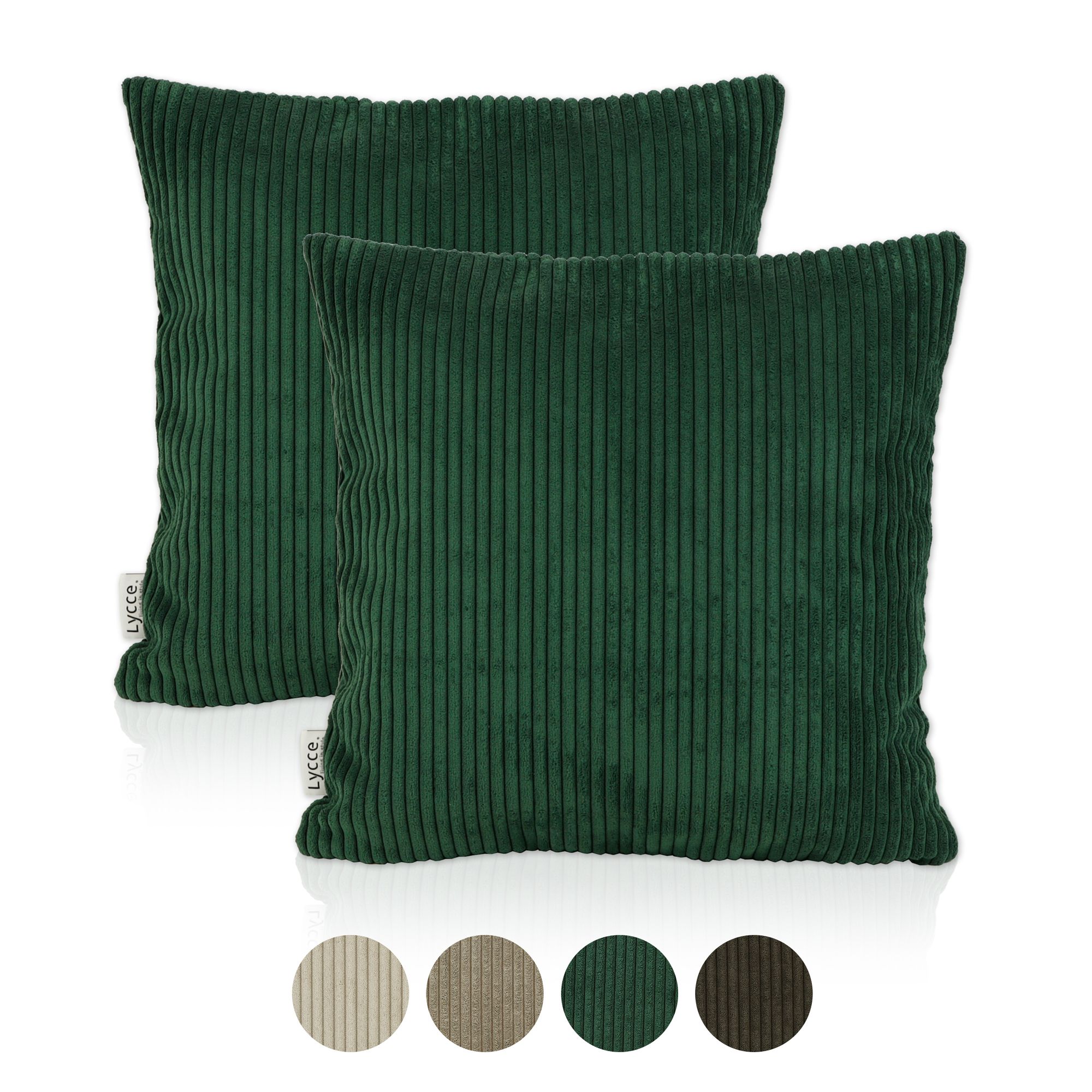 Lycce 2er Set Kissenbezug aus trendigem Cordstoff (50 x 50 cm) - Bild 1