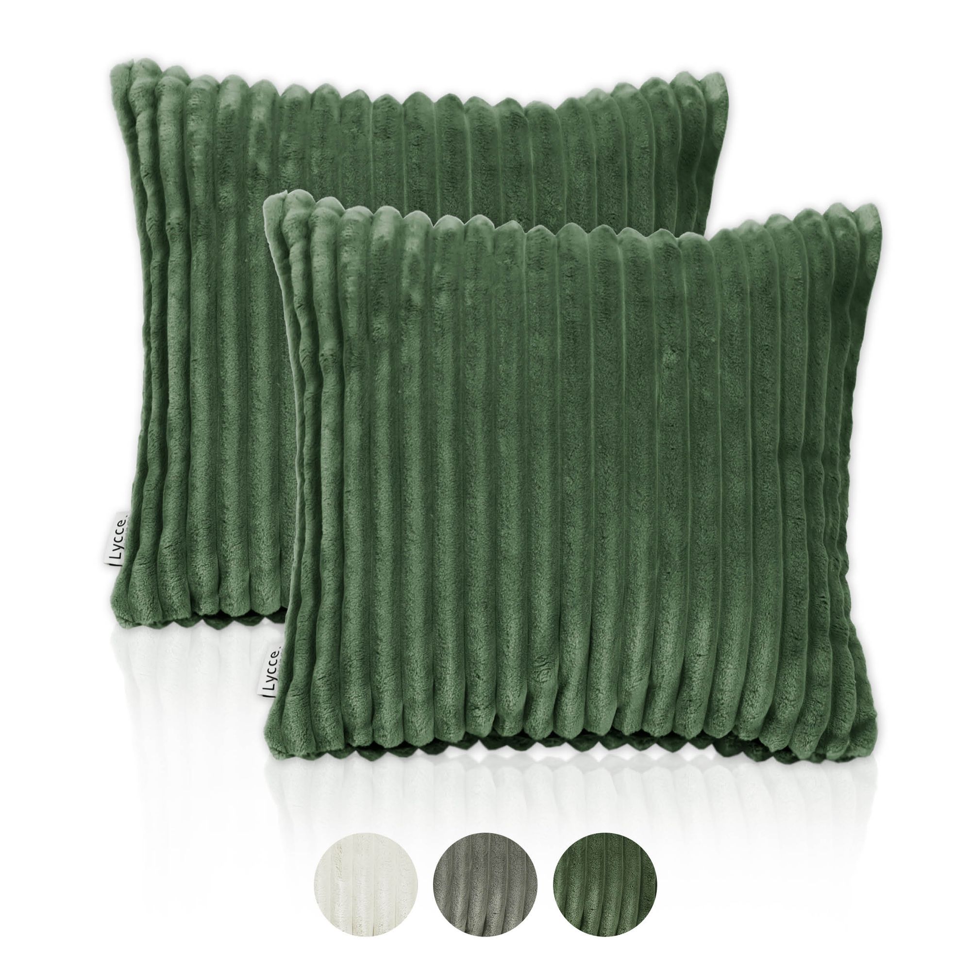 Lycce Kissenbezug Deluxe aus extra breitem, flauschigem Cordstoff - ideal f&uuml;r kuschelige Sofakissen oder Dekokissen, verschiedene Farben - made in EU - Bild 1