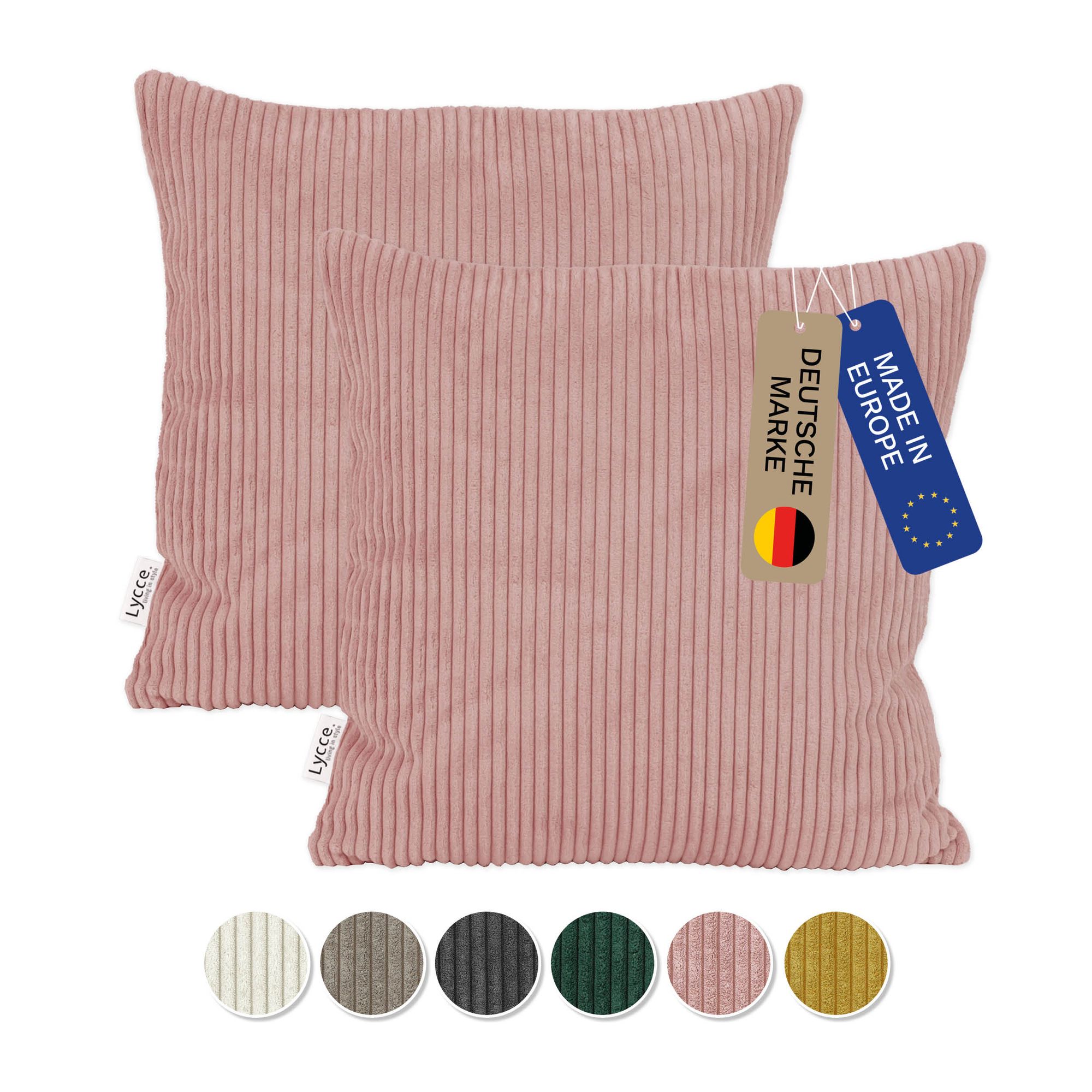 Lycce 2er Set Kissenbezug aus trendigem Cordstoff (50 x 50 cm) - Bild 1