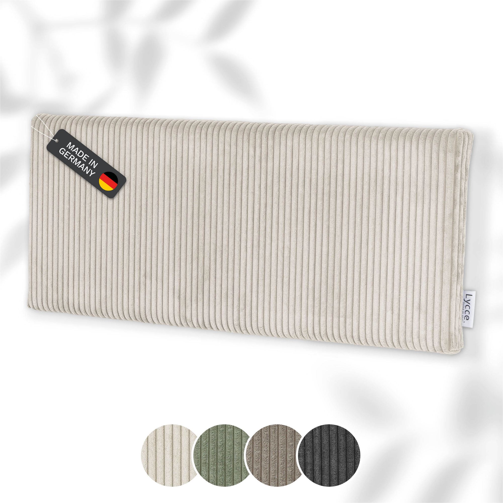 Lycce Wandkissen Cord &ndash; Wandpolster Kopfteil Betten & R&uuml;ckenkissen Sitzbank | komfortabel & stabil | einfache Montage | Wandpaneele gepolstert | Schlafzimmer & Wohnzimmer | Cord - Bild 1