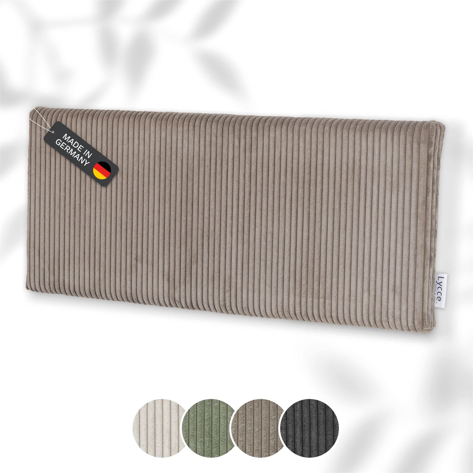 Lycce Wandkissen Cord &ndash; Wandpolster Kopfteil Betten & R&uuml;ckenkissen Sitzbank | komfortabel & stabil | einfache Montage | Wandpaneele gepolstert | Schlafzimmer & Wohnzimmer | Cord - Bild 1