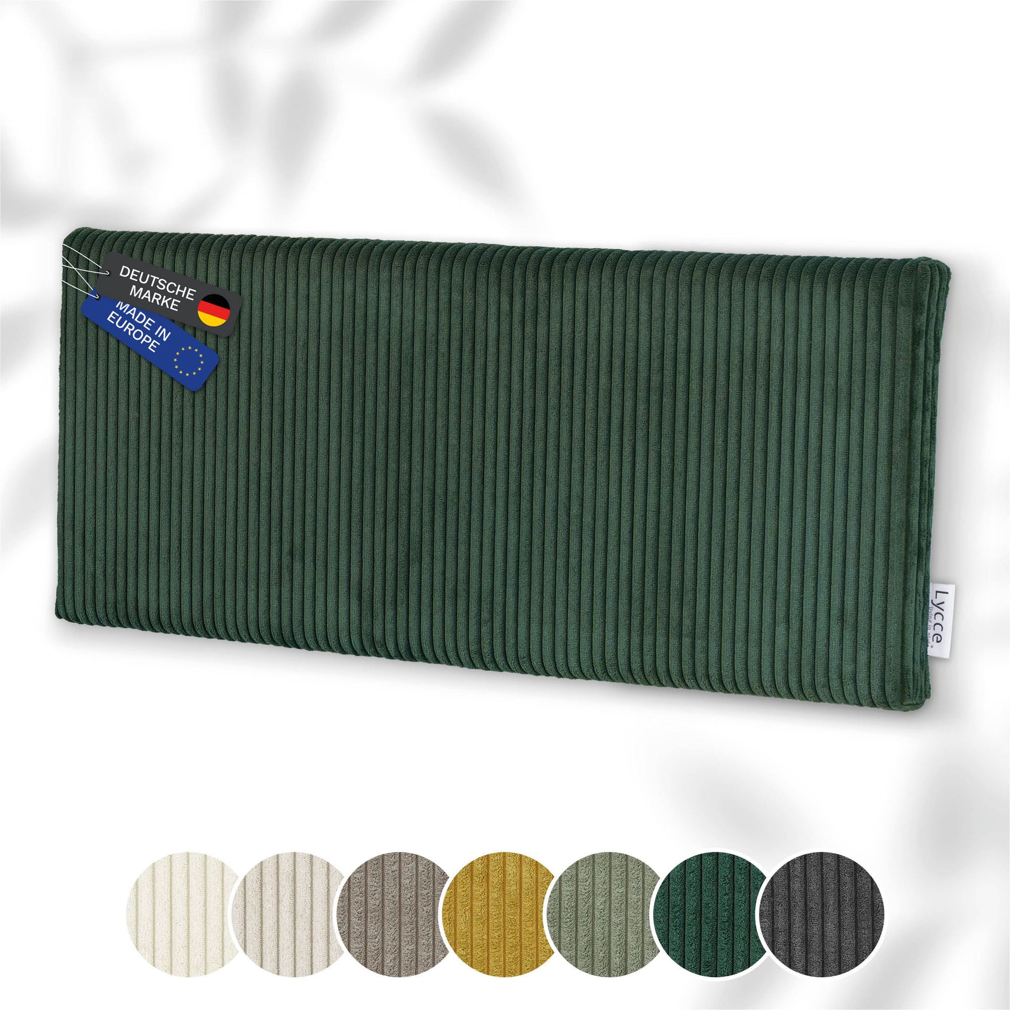 Lycce Wandkissen Cord &ndash; Wandpolster Kopfteil Betten & R&uuml;ckenkissen Sitzbank | komfortabel & stabil | einfache Montage | Wandpaneele gepolstert | Schlafzimmer & Wohnzimmer | Cord - Bild 1