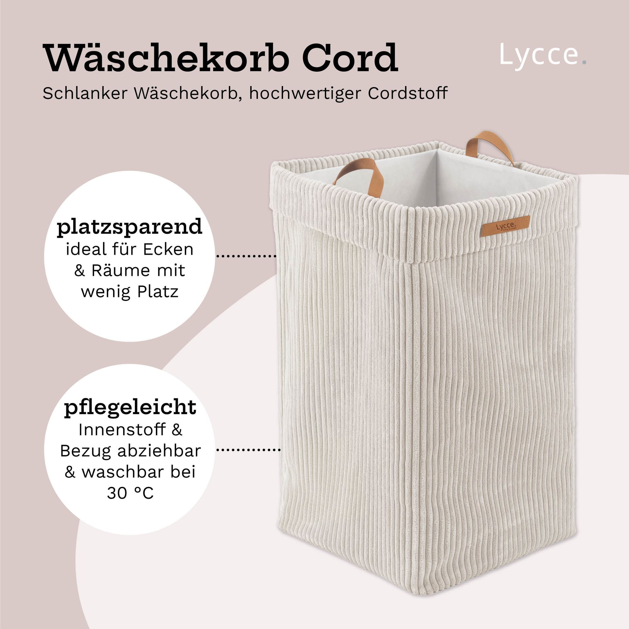 Lycce Wäschekorb Cord