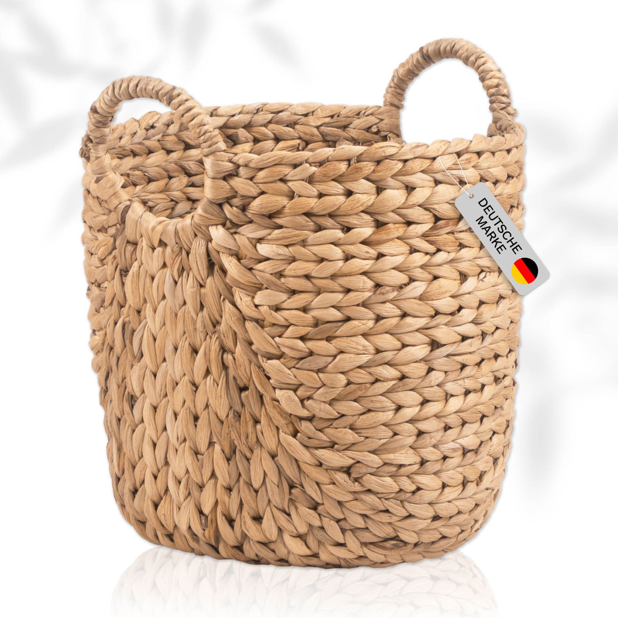 Lycce W&auml;schekorb Wasserhyazinthe | handgeflochten | D35 x H35 cm | Aufbewahrungskorb - Bild 1