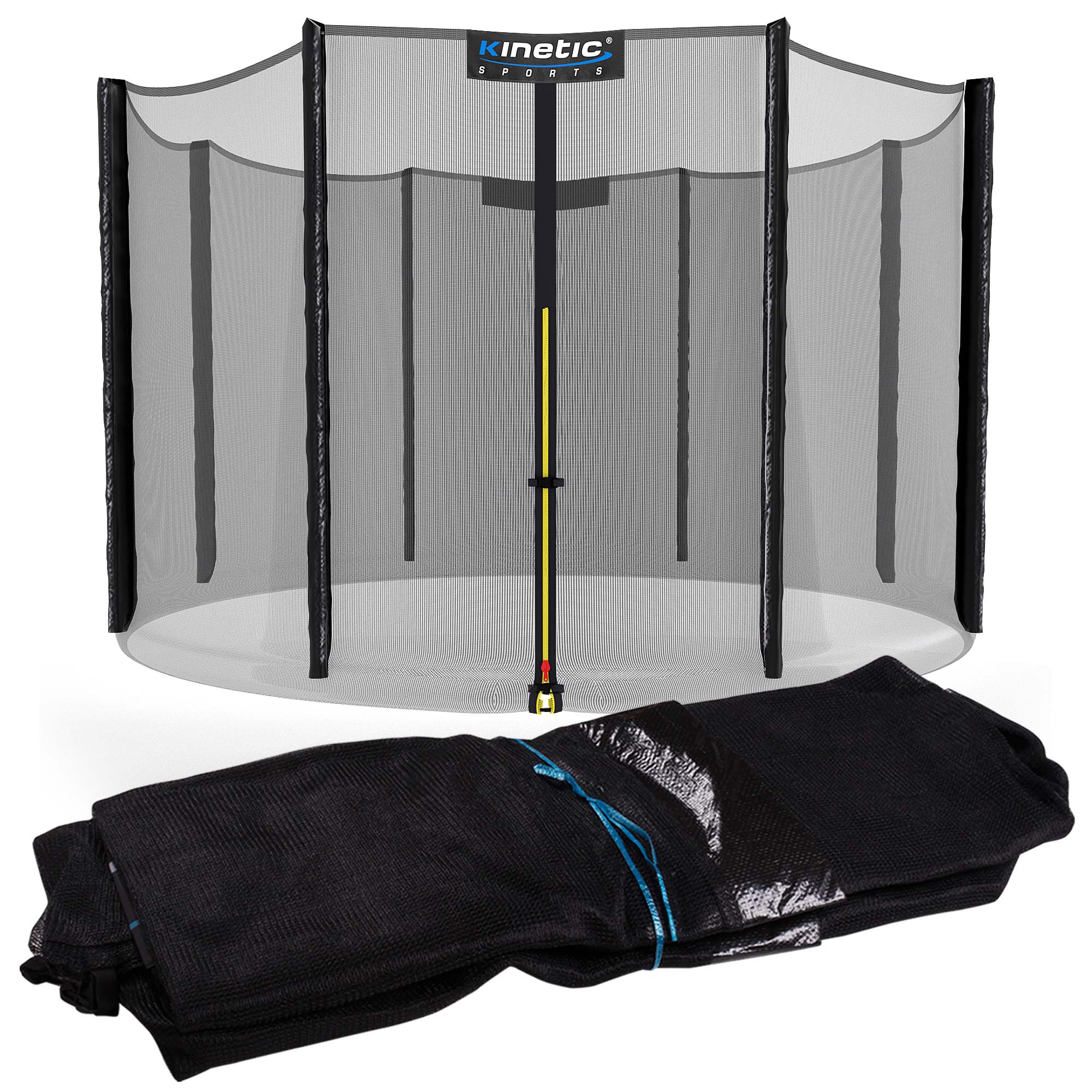 KINETIC SPORTS Trampolin Sicherheitsnetz - Ersatznetz mit Rei&szlig;verschluss, Schutznetz Ersatz Fangnetz f&uuml;r Gartentrampoline |  &Oslash; 275 cm &Oslash; 275 cm, f&uuml;r 8 Netzpfosten - Bild 1