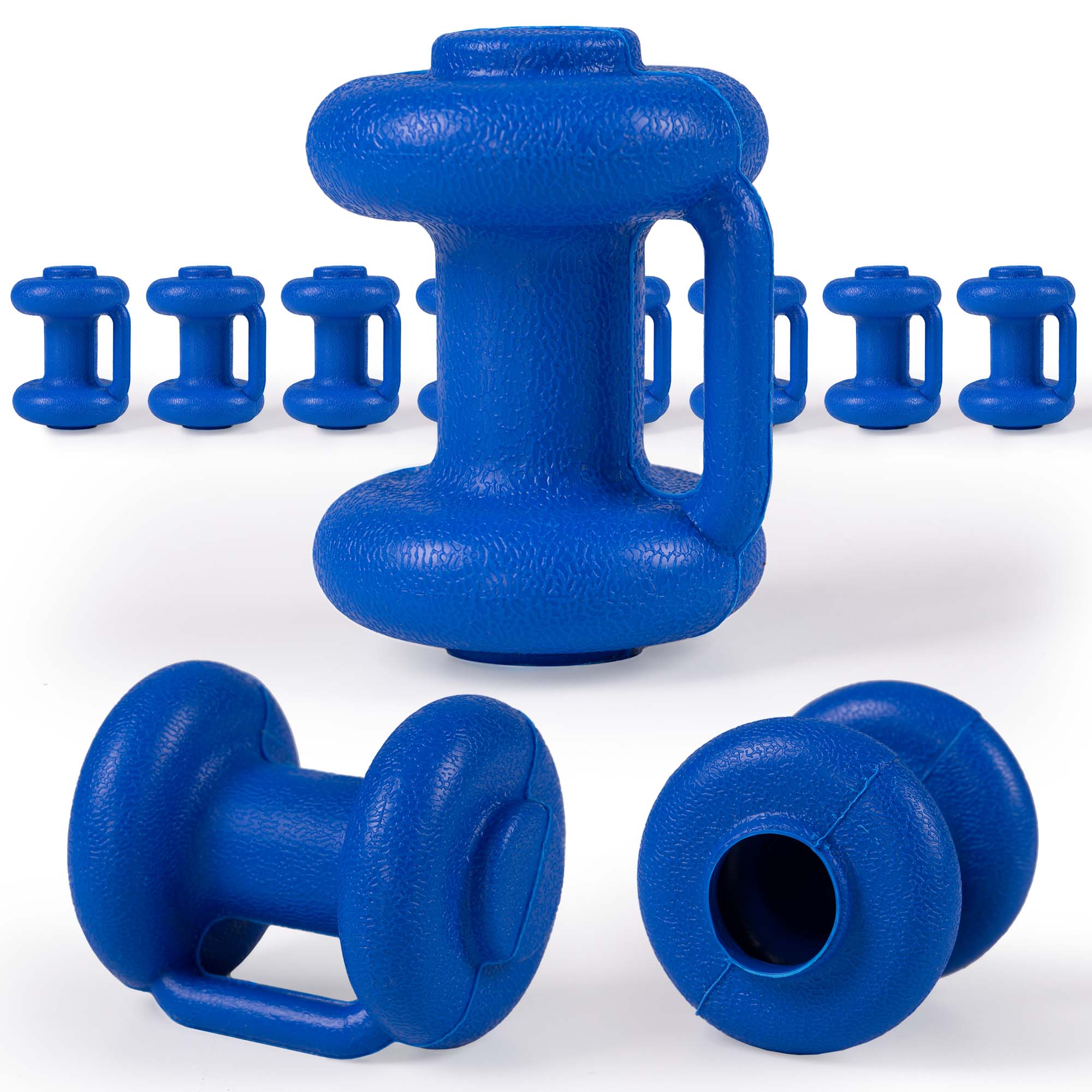 KINETIC SPORTS Trampolin Endkappen-Set 8 St&uuml;ck - Universal Pfostenkappen Abschlusskappen Abdeckung f&uuml;r Netzstangen, &Oslash; 25 mm, Blau - Bild 1